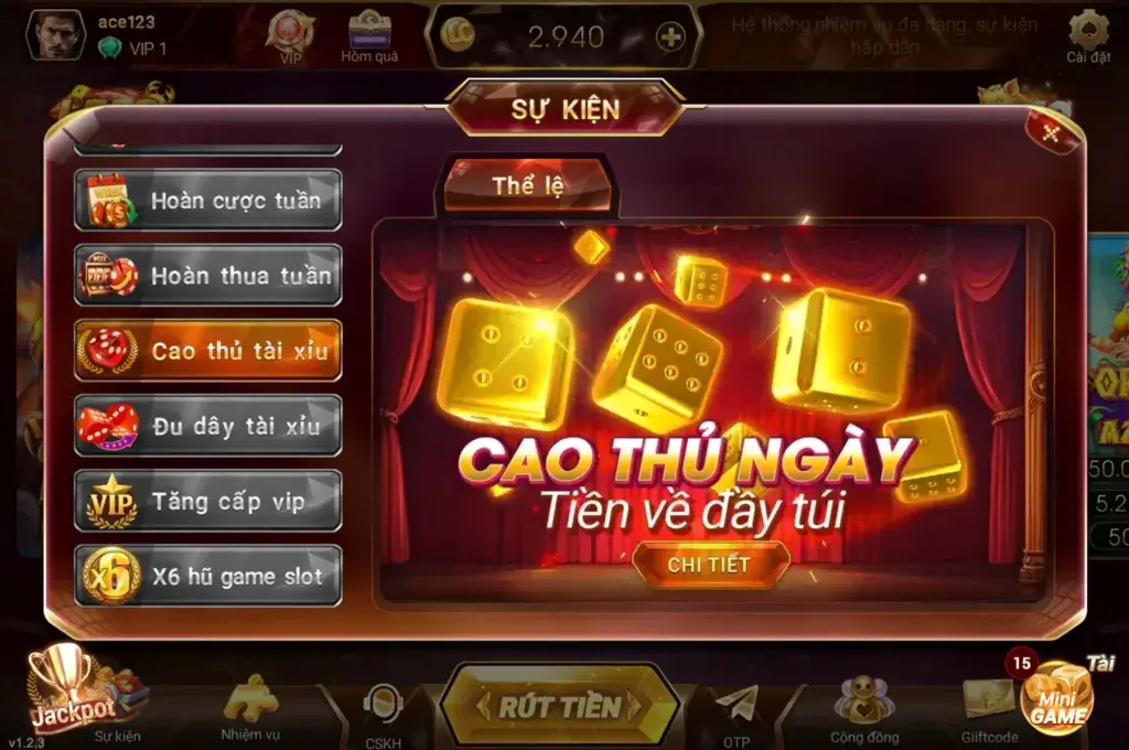 Sự kiện Cao Thủ Tài Xỉu LC79 – đua top lợi nhuận mỗi ngày, thưởng tiền mặt tự động vào 12h trưa hôm sau