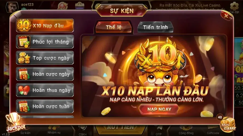 Ảnh banner “Sự kiện X10 nạp lần đầu” tại cổng game LC79 – nhận thưởng theo chặng cho tân thủ, hỗ trợ Bank/MoMo/USDT/thẻ cào.