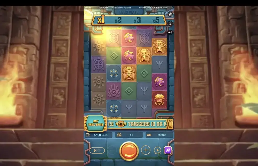 Ảnh bảng biểu tượng & tính năng game Aztec Fortune (Kingmidas #) (slot) chơi tại LC79