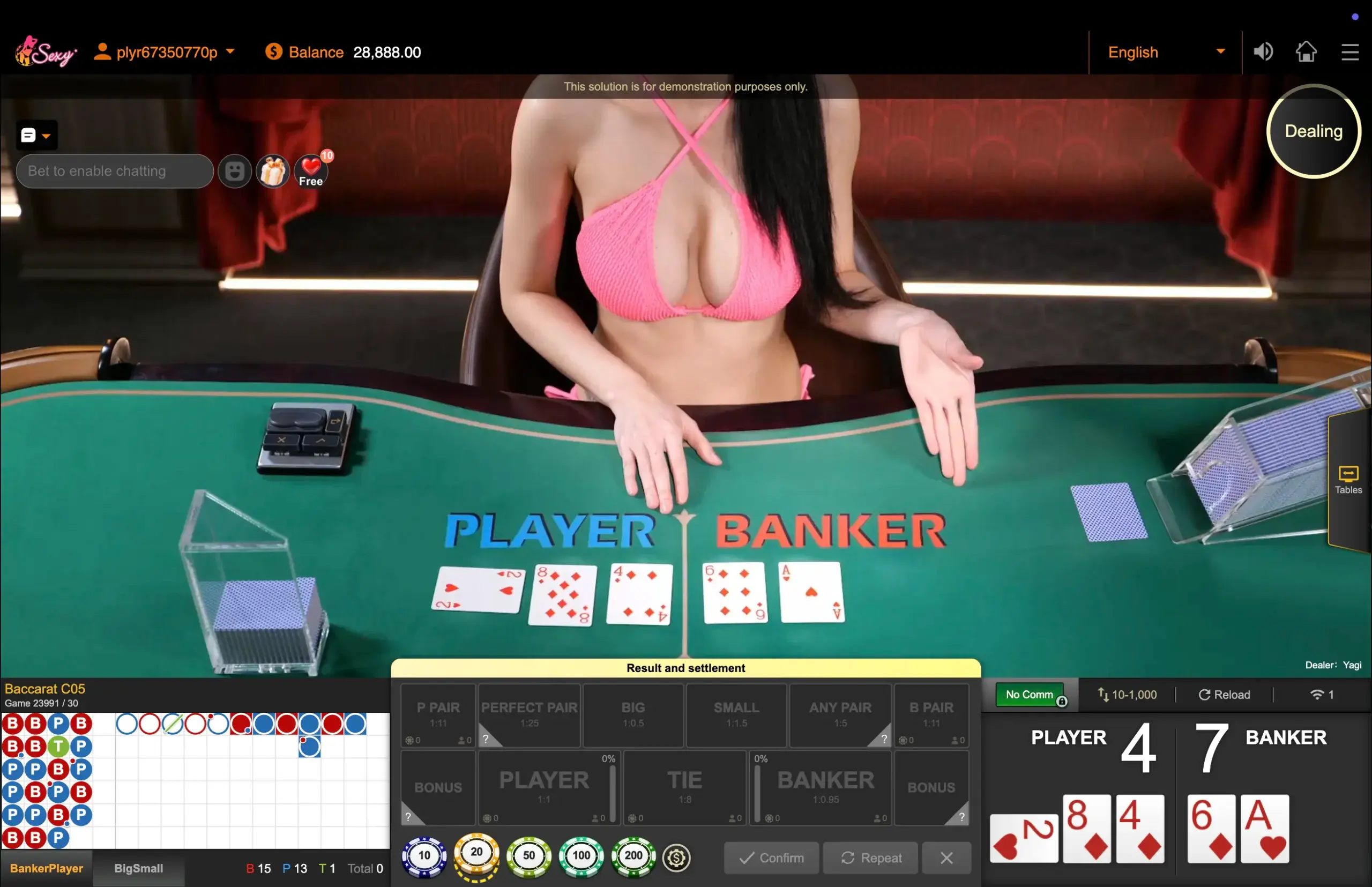 Bàn Baccarat live tại lc79.buzz