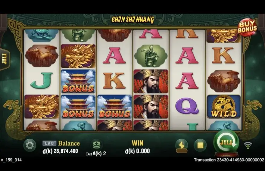Ảnh bảng biểu tượng & tính năng game Chin Shi Huang (slot JILI) chơi tại LC79