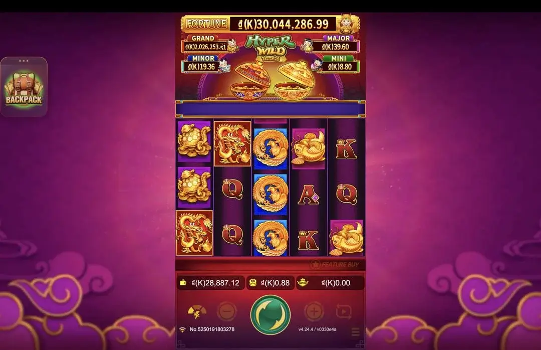 Ảnh giao diện chính game Dragon Soar - Hyper Wild (slot JDB) chơi tại LC79