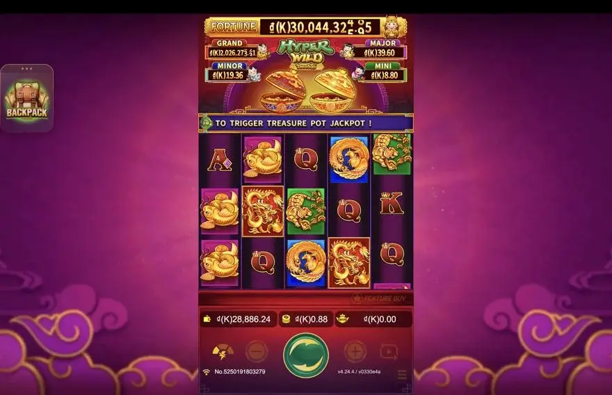 Ảnh màn hình gameplay game Dragon Soar - Hyper Wild (slot JDB) chơi tại LC79