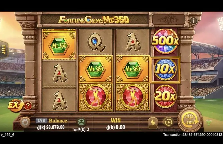 Ảnh bảng biểu tượng & tính năng game Fortune Gems Legend (slot JILI) chơi tại LC79