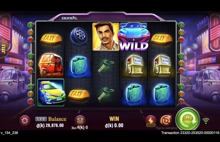 Ảnh màn hình gameplay game Happy Taxi (slot JILI) chơi tại LC79