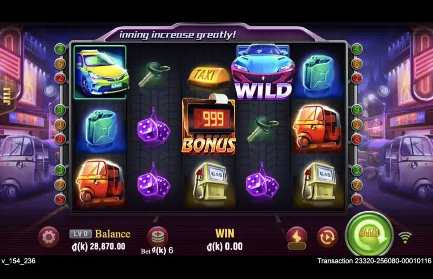 Ảnh bảng biểu tượng & tính năng game Happy Taxi (slot JILI) chơi tại LC79