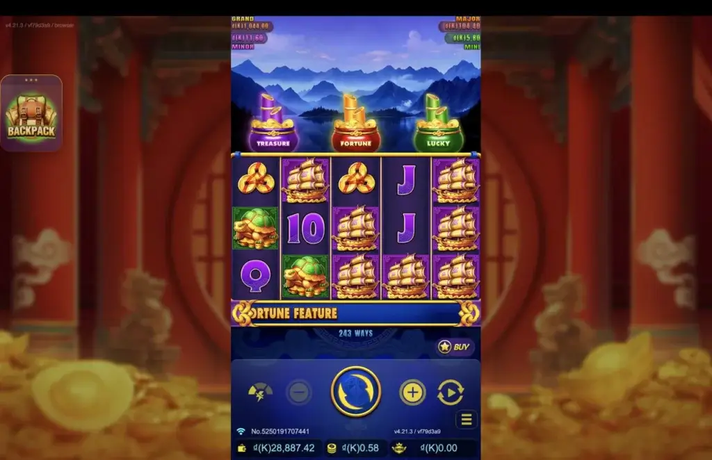 Ảnh giao diện chính game Koi Trio (slot JDB) chơi tại LC79
