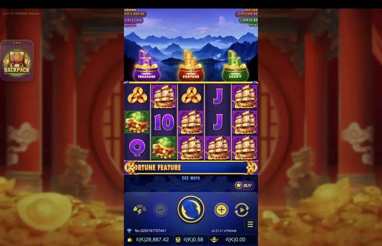 Ảnh giao diện chính game Koi Trio (slot JDB) chơi tại LC79