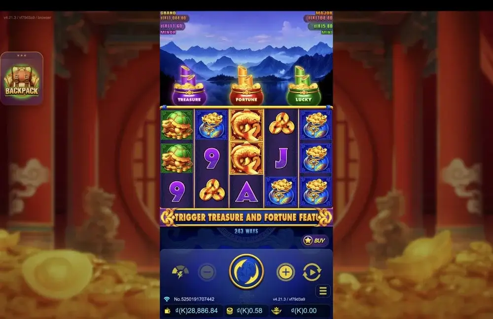 Ảnh màn hình gameplay game Koi Trio (slot JDB) chơi tại LC79
