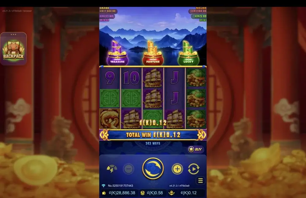 Ảnh bảng biểu tượng & tính năng game Koi Trio (slot JDB) chơi tại LC79