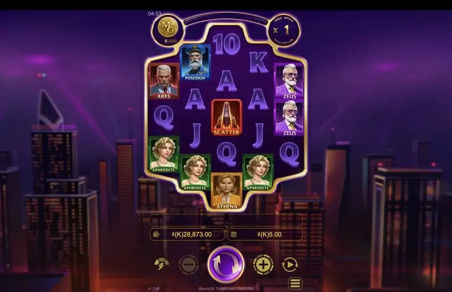 Ảnh bảng biểu tượng & tính năng game Modern Gods (slot JDB) chơi tại LC79