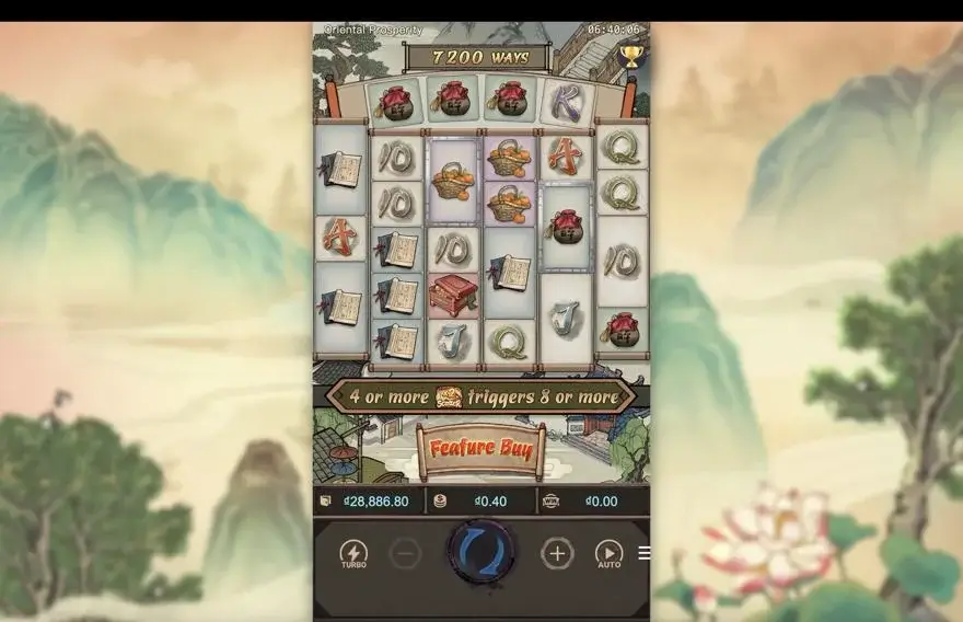 Ảnh bảng biểu tượng & tính năng game Oriental Prosperity (slot PG) chơi tại LC79