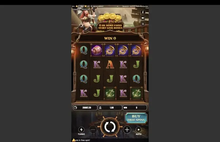 Ảnh màn hình gameplay game PIRATE'S TREASURE (Kingmidas #) (slot) chơi tại LC79