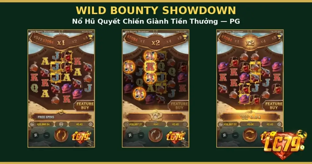 Nổ hũ Quyết Chiến Giành Tiền Thưởng Wild Bounty Showdown PG