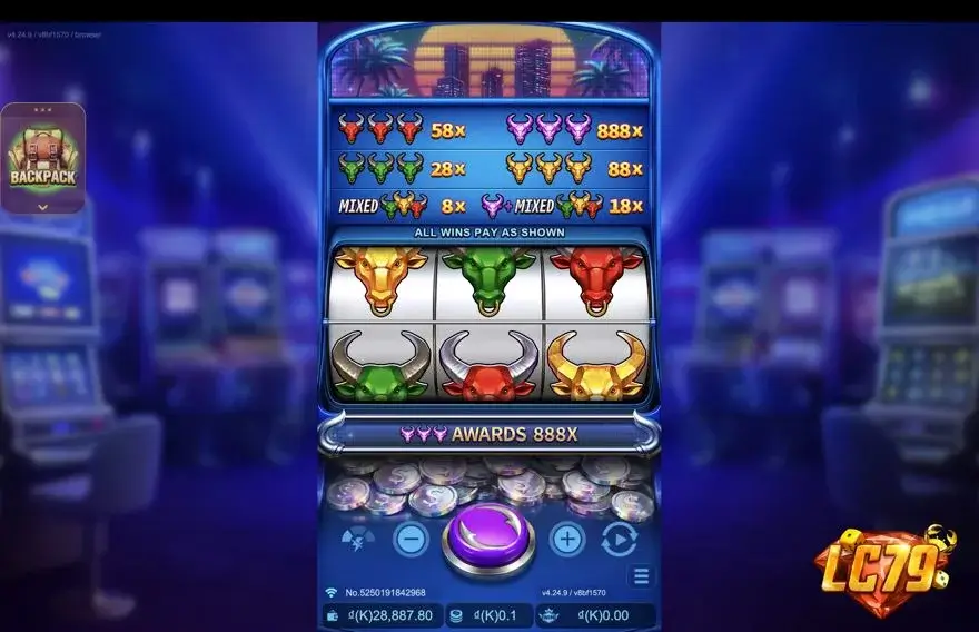 Ảnh màn hình gameplay game Super Niubi Deluxe (slot JDB) chơi tại LC79
