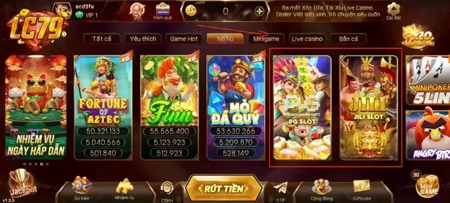 Ảnh màn hình gameplay game bí kíp chốt lời lc79 (slot) chơi tại LC79