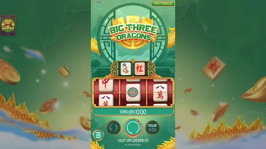 Ảnh bảng biểu tượng & tính năng game BigThreeDragons (slot JDB) chơi tại LC79