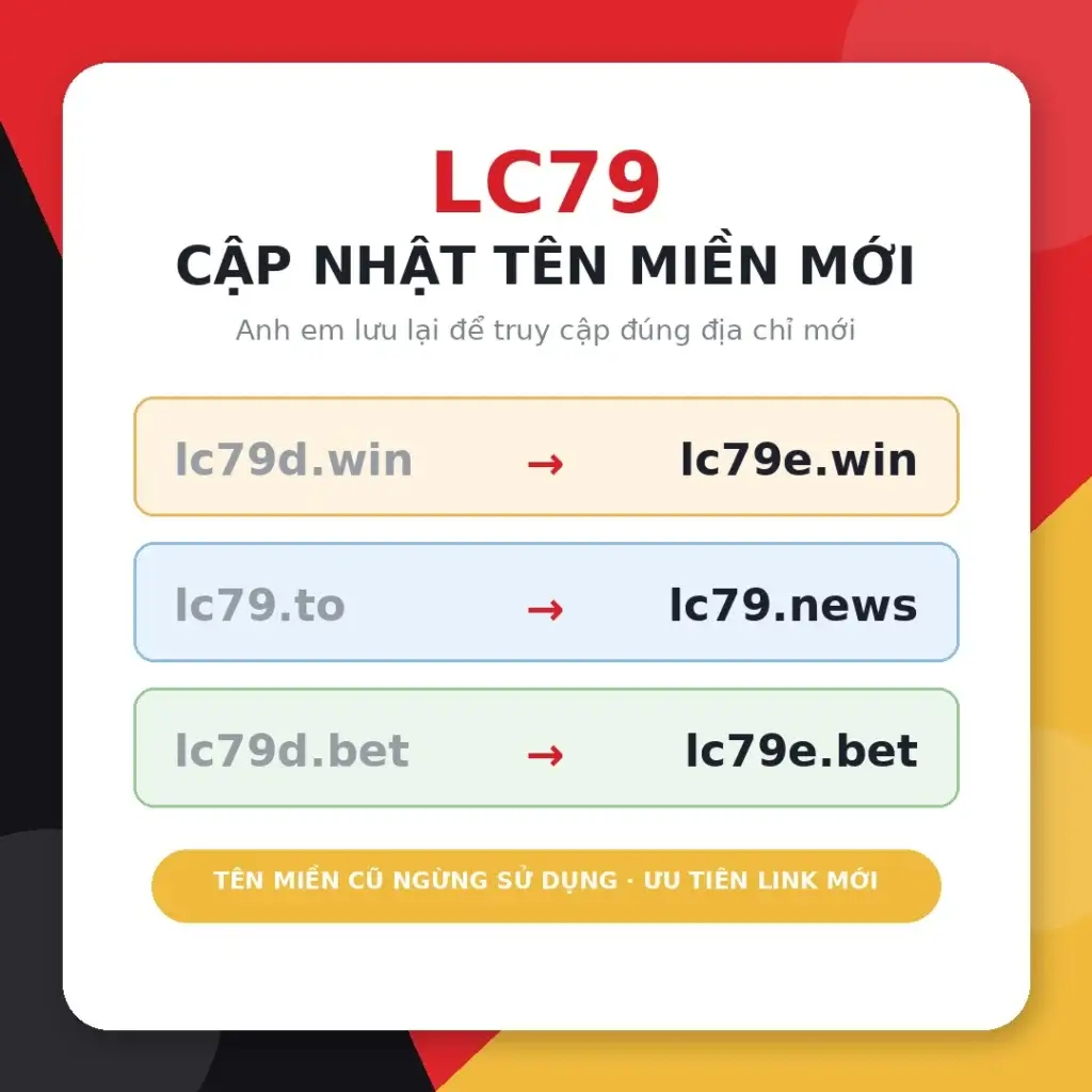 Cập nhật tên miền LC79 mới nhất