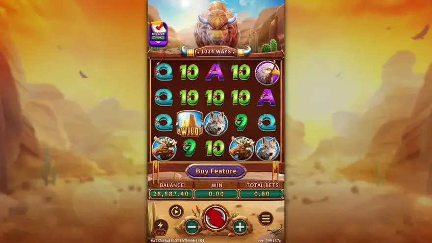 Ảnh bảng biểu tượng & tính năng game CRAZY BUFFALO (slot FC) chơi tại LC79