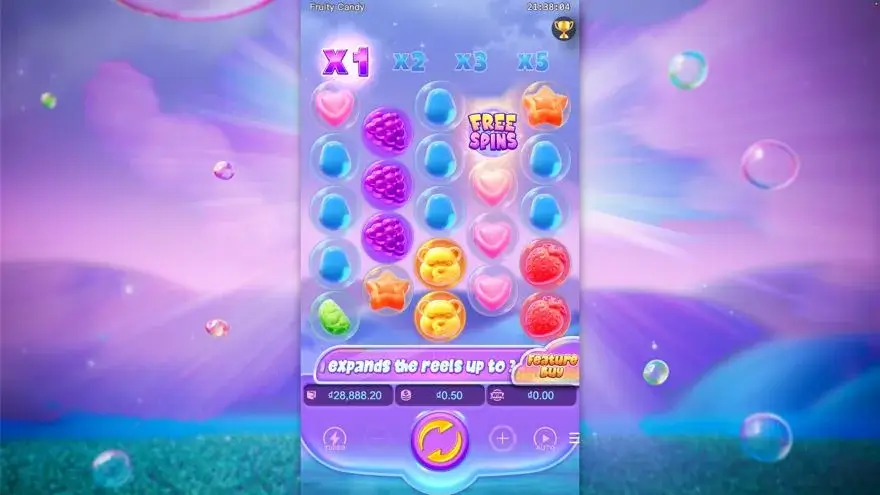 Ảnh màn hình gameplay game Fruity Candy (slot PG) chơi tại LC79