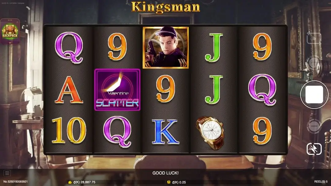 Ảnh giao diện chính game Kingsman (slot JDB) chơi tại LC79