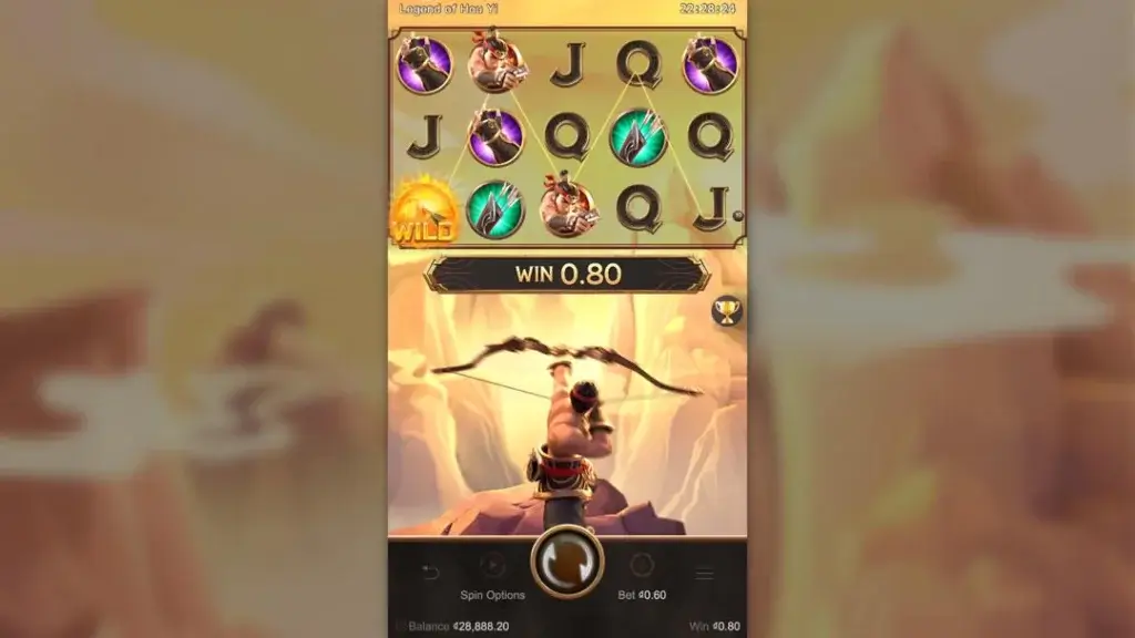 Ảnh giao diện chính game Legend of Hou Yi (slot PG) chơi tại LC79