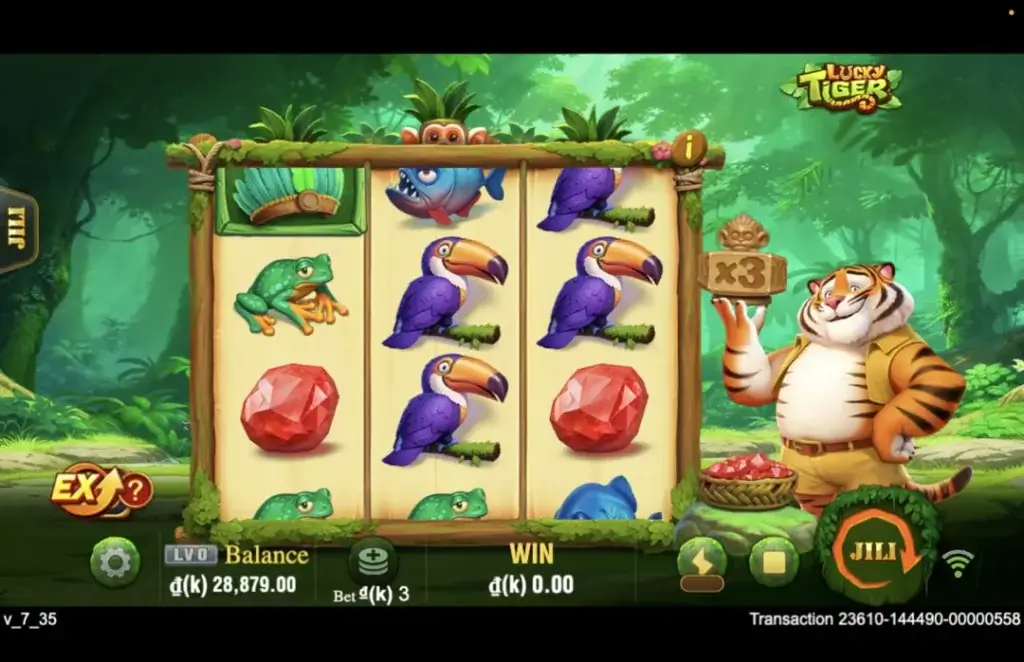 Ảnh giao diện chính game Lucky Tiger (slot PP) chơi tại LC79