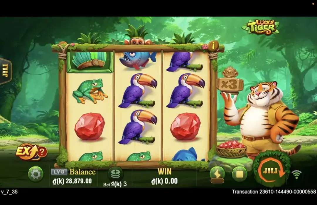 Ảnh giao diện chính game Lucky Tiger (slot PP) chơi tại LC79