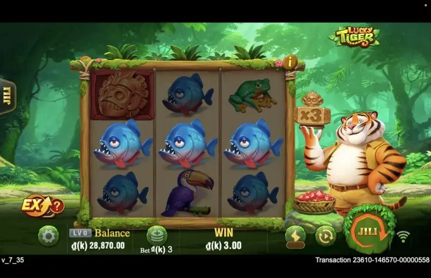 Ảnh màn hình gameplay game Lucky Tiger (slot PP) chơi tại LC79