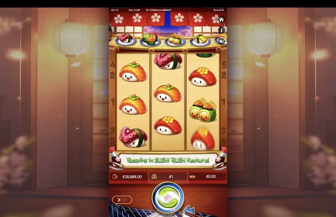 Ảnh giao diện chính game Sushi Rush (Kingmidas #) (slot) chơi tại LC79
