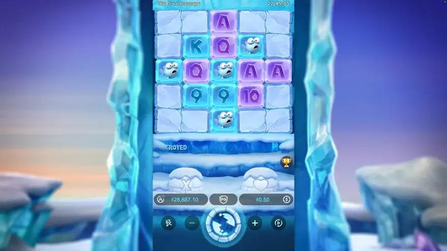 Ảnh bảng biểu tượng & tính năng game The Great Icescape (slot PG) chơi tại LC79