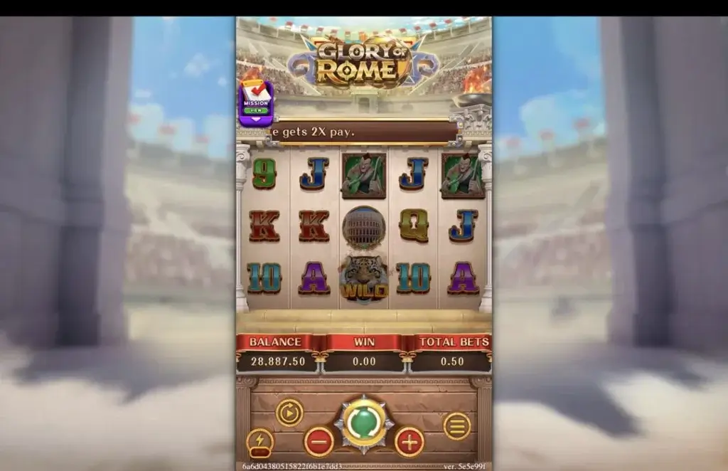 Ảnh giao diện chính game trải nghiệm glory of rome lc79 (slot) chơi tại LC79