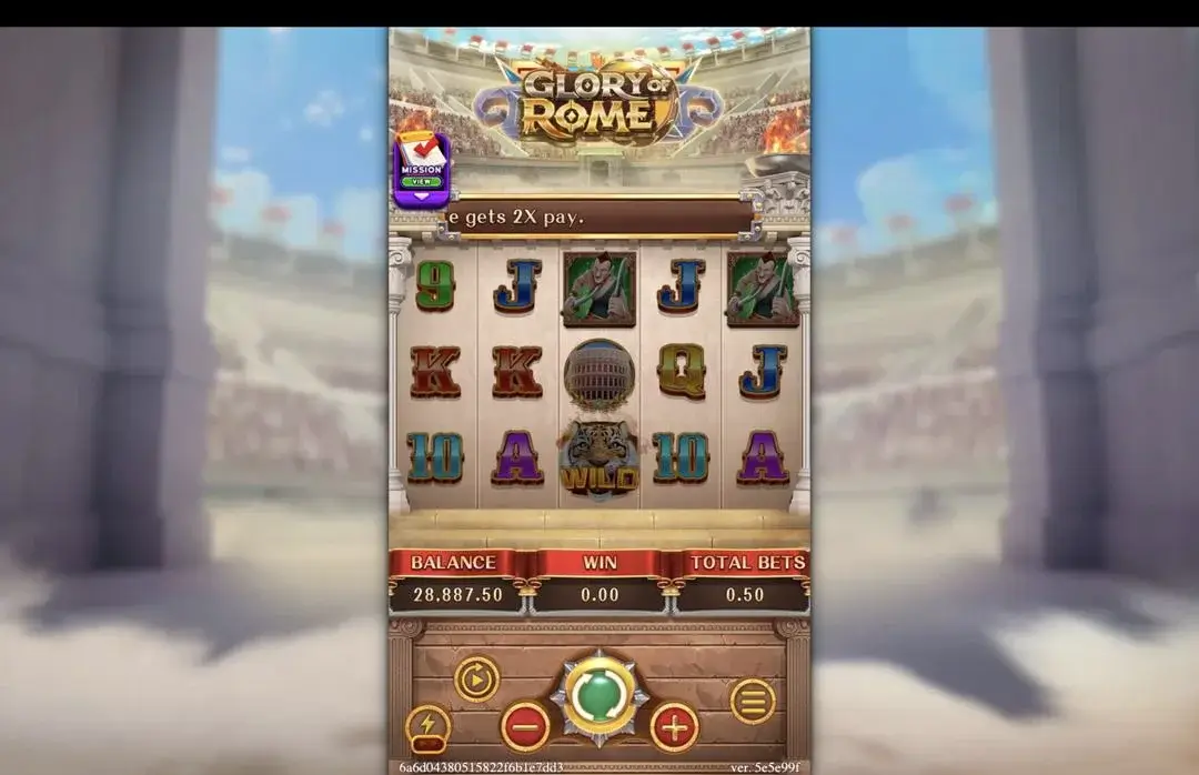 Ảnh giao diện chính game trải nghiệm glory of rome lc79 (slot) chơi tại LC79