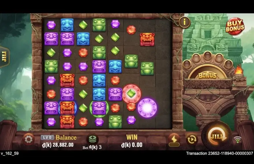 Ảnh màn hình gameplay game Treasure Quest (slot JILI) chơi tại LC79