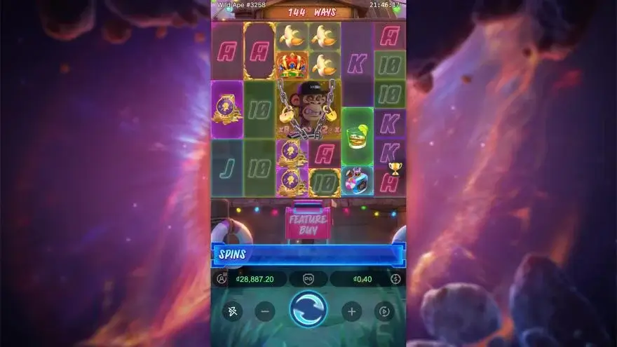 Ảnh màn hình gameplay game Wild Ape #3258 (slot PG) chơi tại LC79