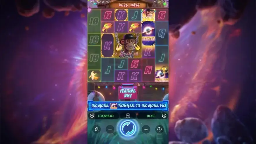 Ảnh bảng biểu tượng & tính năng game Wild Ape #3258 (slot PG) chơi tại LC79