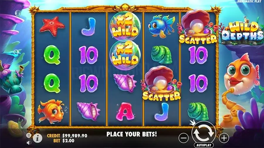 Ảnh giao diện chính game Wild Depths (slot PP) chơi tại LC79